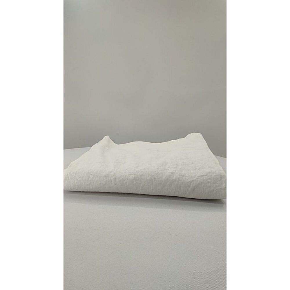 Quince White Linen Curtain